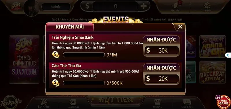 Chương trình Event được cập nhật liên tục tại cổng game