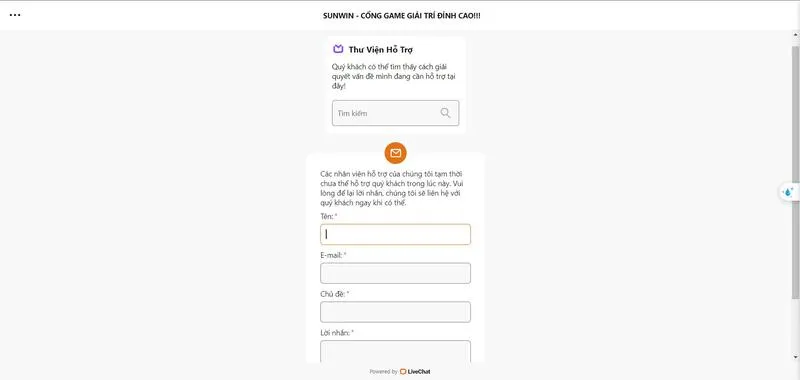 Liên hệ CSKH để được hỗ trợ trong trường hợp quên mật khẩu